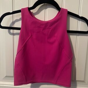 Lululemon athletica racerback longline sports bra. Size 2 in pink. Like new!